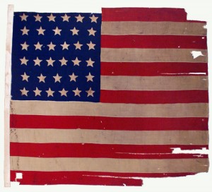 A New York regiment's torn flag