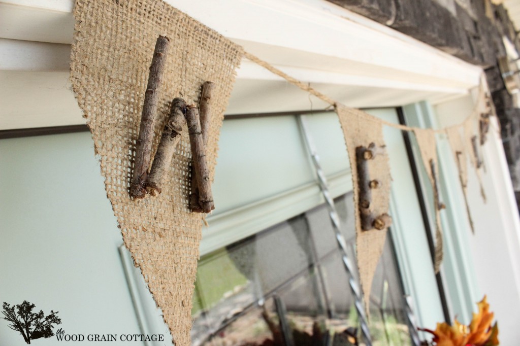 burlap welcome banner