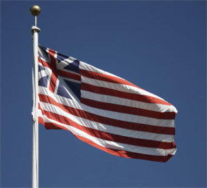 Grand Union Flag flies