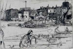 Black Lion Wharf by Whistler