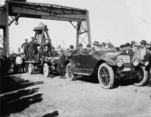 America's bell on its way to San Diego. (San Diego History Center)