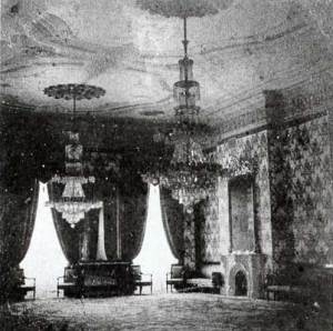 East Room of White House, where Lincoln's body would lie in state