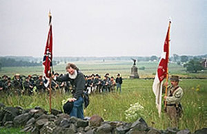 Reenactors portray members of the 26th North Carolina Regiment