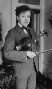 Heifetz as a teenager. (Library of Congress)