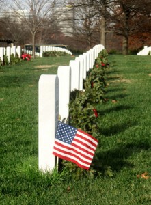 A flag in Arlington National Cemetery. (Author photo)