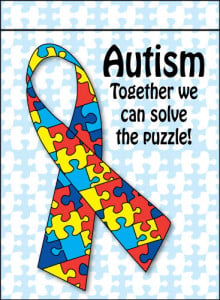 autism garden flag