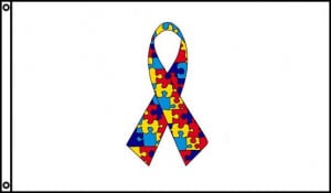 autism ribbon flag