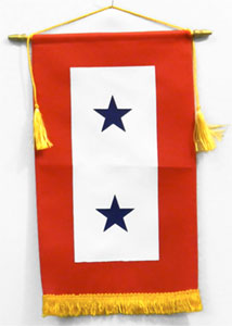 2 Blue Star Window Banner