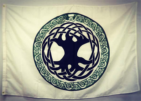 Irish Celtic Tree of Life Flag