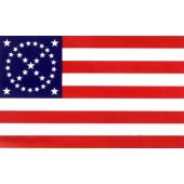 34 Star Southern Cross 9 Stripe War Flag - 3x5'