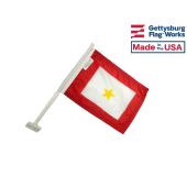 Gold Service Star Car Window Flag - 11x15"