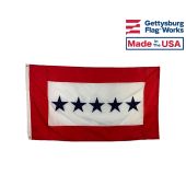 Service Star Flag (5 Blue Stars) - 3x5'