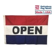 OPEN Flag, Red, White & Blue (Horizontal)