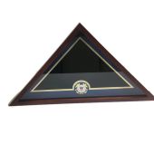 U.S. Flag Display Case with U.S. Coast Guard Medallion