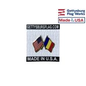 Chad Lapel Pin (Double Waving Flag w/USA)