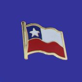 Chile Lapel Pin (Single Waving Flag)