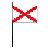 Cross Of Burgundy Stick Flag - 4x6"