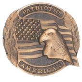 Patriotic American Bronze Grave Marker