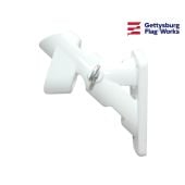 Aluminum Flag Bracket - 2 Position White