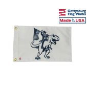 Honest Abe on a T-Rex Boat Flag - 12x18"