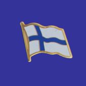 Finland Lapel Pin (Single Waving Flag)