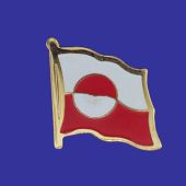 Greenland Lapel Pin (Single Waving Flag)