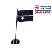 Nauru Stick Flag - 4x6"