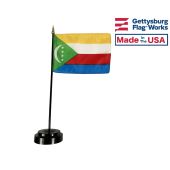 Comoros Stick Flag - 4x6"