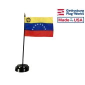 Venezuela Stick Flag (with Seal)