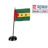 Sao Tome & Principe Stick Flag - 4x6"