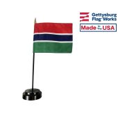 Gambia Stick Flag - 4x6"