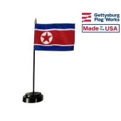 North Korea Stick Flag - 4x6"