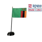 Zambia Stick Flag - 4x6"