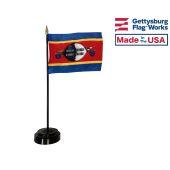 Swaziland Stick Flag - 4x6"