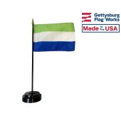 Sierra Leone Stick Flag - 4x6"