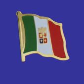 Italian Ensign Lapel Pin (Single Waving Flag)