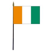 Ivory Coast Stick Flag - 4x6"