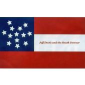 Jeff Davis and the South Forever Flag - 3x5'