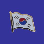 South Korea Lapel Pin (Single Waving Flag)