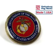 Marine Corps Round Lapel Pin-Blue