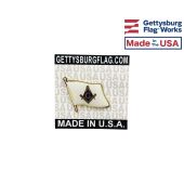 Masonic Lapel Pin (Single Waving Flag)