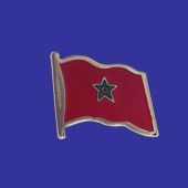 Morocco Lapel Pin (Single Waving Flag)