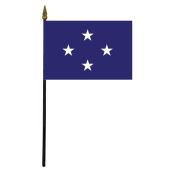 Navy Admiral Stick Flag - 4x6"