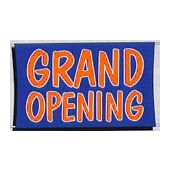 Grand Opening Banner - Orange, White & Blue