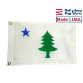 ORIGINAL MAINE HISTORIC FLAG-12X18", PRINTED