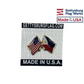 Philippines Lapel Pin (Double Waving Flag w/USA)