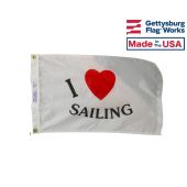 I Love Sailing Flag