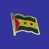 Sao Tome & Principe Lapel Pin (Single Waving Flag)