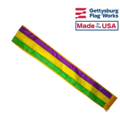 Mardi Gras Tri-Color Parade Sash, 6'