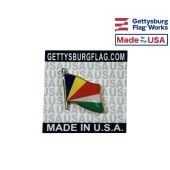 Seychelles Lapel Pin (Single Waving Flag)